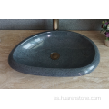 Fregadero oval granito gris oscuro G654